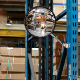 Global Industrial™ Round Acrylic Convex Mirror Indoor 12"" Dia. 160° Viewing Angle