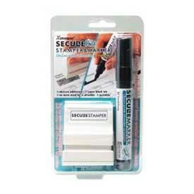 Xstamper® Secure Stamp & Marker Kit 1/2"" x 1-5/8"" Black