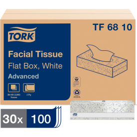 Tork Advanced Extra Soft 2-Ply Facial Tissue White 100/Box 30/Case - TF6810