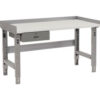 Global Industrial™ Workbench w/ Laminate Square Edge Top & Drawer 60""W x 36""D Gray