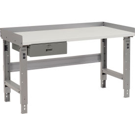 Global Industrial™ Workbench w/ Laminate Square Edge Top & Drawer 60""W x 36""D Gray
