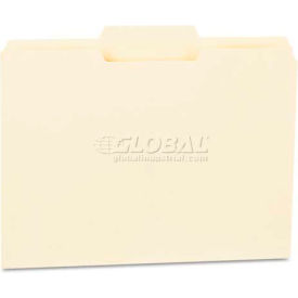 Universal® File Folders 1/3 Cut Second Position One-Ply Top Tab Letter Manila 100/Box