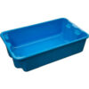 Molded Fiberglass Nest and Stack Tote 780208 - 17-7/8"" x10""-5/8"" x 5""  Blue