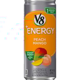 V8 +Energy Peach Mango Energy Drink Juice 8 oz 24 Count