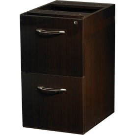 Safco® Aberdeen Desk FF Pedestal 15-1/4""W x 26-1/2""D x 27-1/2""H Mocha