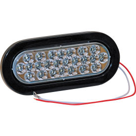 6-1/2"" Oval 24 LED Clear Backup Light w/ Grommet & Plug - 5626324