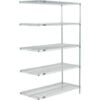 Nexel® 5 Shelf Poly-Z-Brite® Wire Shelving Unit Add On 24""W x 21""D x 86""H