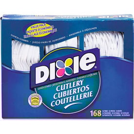 Dixie® Tray w/ 56 Fork 56 Knives & 56 Spoons Combo Pack White Pack of 1008