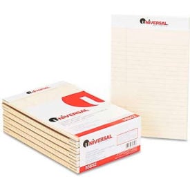 Universal® Colored Perforated Note Pads Wide Rule 5 x 8 Ivory 50-Sheet Dozen