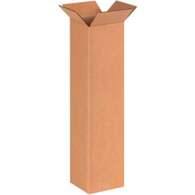 Global Industrial™ Tall Cardboard Corrugated Boxes 6""L x 6""W x 24""H Kraft