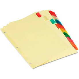 Universal Economical Insertable Index Multicolor Tabs 8-Tab Letter Buff 6 Sets/Pack