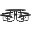 Global Industrial™ 46"" Octagonal Picnic Table Expanded Metal Black