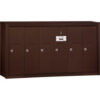 3500 Series 4B+ Vertical Mailbox 6 Doors Surface Mounted Bronze USPS Access