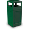 PolyTec™  Square Waste Container with Dome Lid Green 42-Gallon