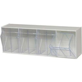 Quantum Tip Out Storage Bin QTB304 - 4 Compartments White