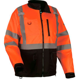 Ergodyne® High Visibility Windbreaker Water Resistant Jacket Type R Class 3 Orange Small