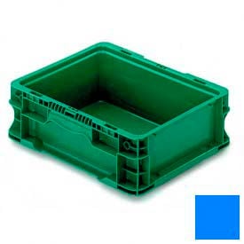 ORBIS Stakpak NXO1215-5 Modular Straight Wall Container 12""L x 15""W x 5""H Blue