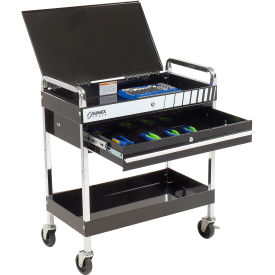 Sunex Tools 8013ABK 30"" Black Tool Cart W/ Locking Top & Drawer