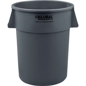 Global Industrial™ Plastic Trash Can Gray 55 Gallon