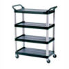 Rubbermaid® Xtra Service Cart w/4 Shelves 300 lb. Capacity 40-3/5""L x 20""W x 51""H Black