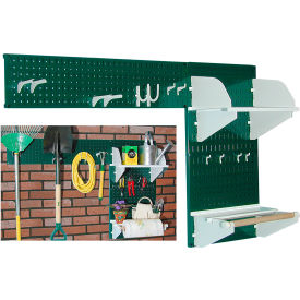 Wall Control Pegboard Garden Tool Board Organizer Green/White 48"" X 32"" X 9""