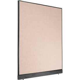 Interion® Non-Electric Office Partition Panel with Raceway 60-1/4""W x 76""H Tan
