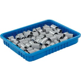 Global Industrial™ Plastic Dividable Grid Container - DG93030 22-1/2""L x 17-1/2""W x 3""H Blue