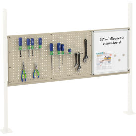 Global Industrial™ Pegboard & Whiteboard Panel For Workbench 60""W Tan