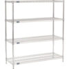 Nexel® 4 Shelf Chrome Wire Shelving Unit Starter 54""W x 18""D x 54""H