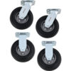 Global Industrial™ 6"" Pneumatic Caster Kit For 6-8BU Plastic Bulk Box Truck 2 Swivel/2 Rigid
