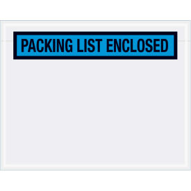 Panel Face Envelopes ""Packing List Enclosed"" Print 7""L x 5-1/2""W Blue 1000/Pack