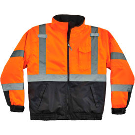 Ergodyne®GloWear® 8377 Type R Class 3 Quilted Bomber Jacket Orange 4XL 25618