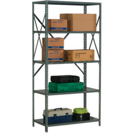 Global Industrial™ 5 Shelf 20 Ga Open Steel Shelving Unit 36""W x 12""D x 73""H Gray