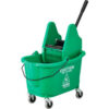 Global Industrial™ Mop Bucket And Wringer Combo 38 Qt. Down Press Green