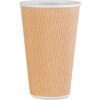 Genuine Joe Disposable Hot Cups 16 oz. 500 / Ct. Brown - GJO11257CT