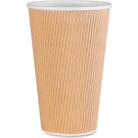 Genuine Joe Disposable Hot Cups 16 oz. 500 / Ct. Brown - GJO11257CT