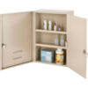 Global Industrial™ Medium Narcotics Cabinet Double Door/Double Lock 16""W x 8""D x 24""H Beige