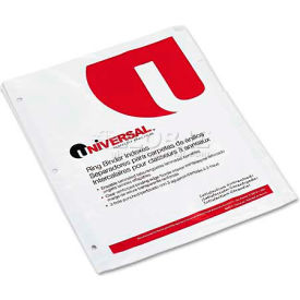 Universal Write-On/Erasable Indexes w/White Tabs 5-Tab Letter White 5/Set