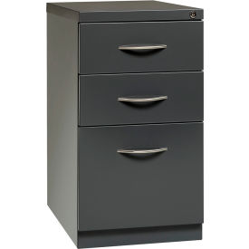 Hirsh Industries®23"" Deep Mobile Pedestal Box/Box/File with Arch Pull Handles - Charcoal