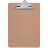 Universal® Hardboard Clipboard 1.25"" Clip Capacity Holds 8.5 x 11 Sheets Brown