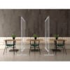 Global Industrial™ Floor Standing Portable Clear Divider Safety Partition 5'W x 5'H