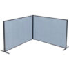 Interion® Freestanding 2-Panel Corner Room Divider 60-1/4""W x 42""H Panels Blue