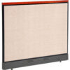Interion® Deluxe Office Partition Panel with Pass Thru Cable 60-1/4""W x 47-1/2""H Tan
