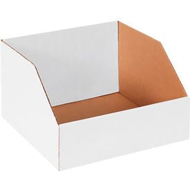 Global Industrial™ Jumbo Open Top Corrugated Bin Boxes 12""Wx12""Lx8""H White