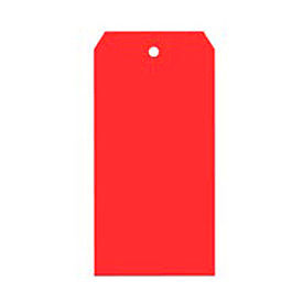 Global Industrial Shipping Tag #4 4-1/4""L x 2-1/8""W Red 1000/Pack