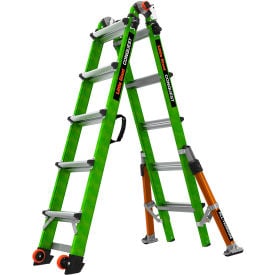Little Giant Conquest All Terrain Articulated Extendable Ladder Fiberglass 5' Type IA 300 lb Cap