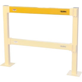Global Industrial™ Steel Lift-Out Guard Rail Light Duty 7'L Yellow