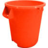 Carlisle Bronco Round Waste Container 10 Gallon Orange - 84101024