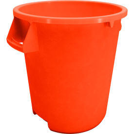 Carlisle Bronco Round Waste Container 10 Gallon Orange - 84101024