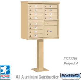 Cluster Box Unit 12 A Size Doors Type II Sandstone USPS Access